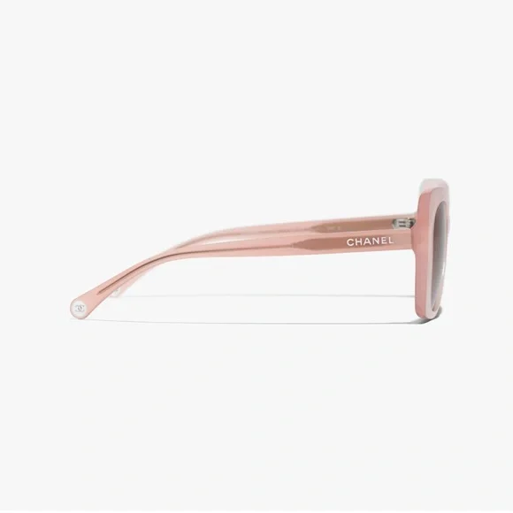 Chanel Rectangular Pink Sunglasses New in the Box - Picture 3 of 12